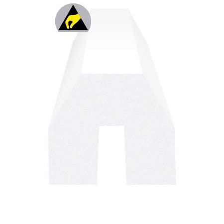 Ergomat Conic I-Beam Protector ESD White CIBP120-ESD-W